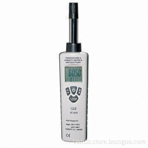 Humidity and Temperature Meter with Dewpoint and Wet Bulb Temperature Measurement